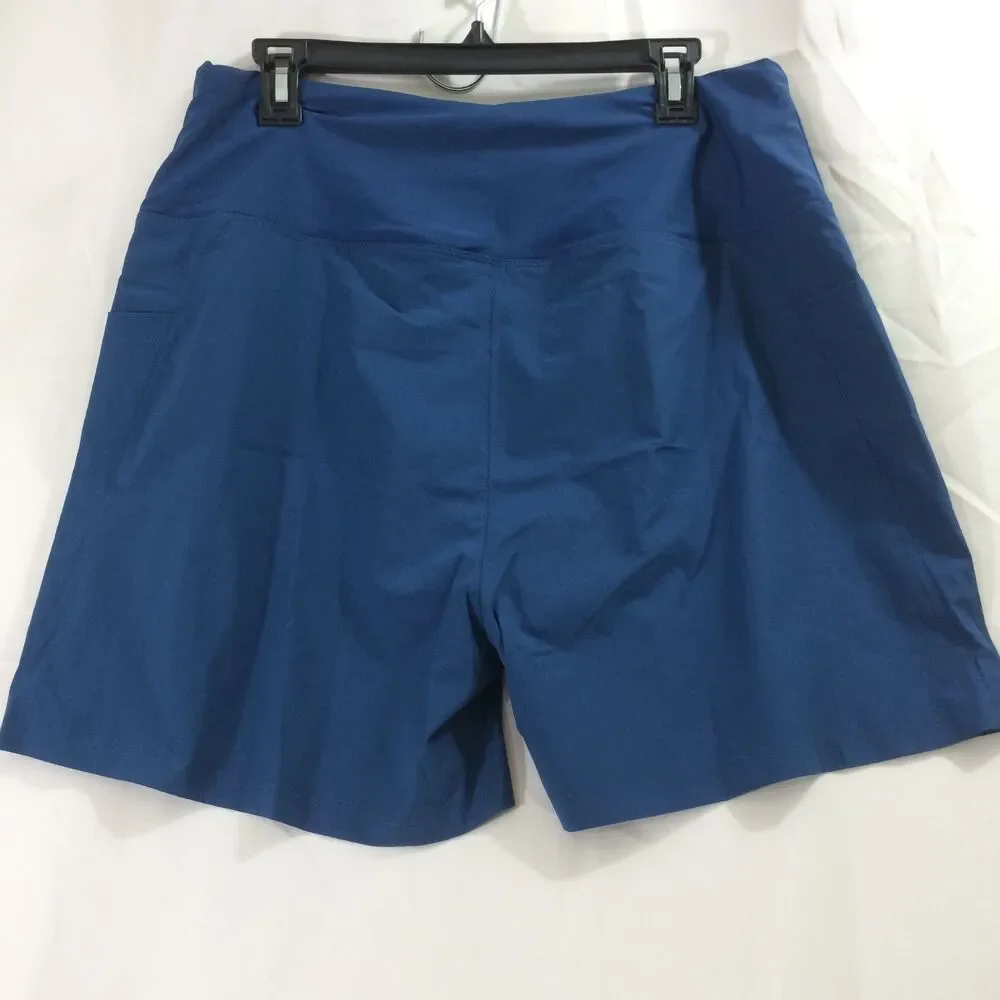 NEW G Gradual Women’s High Waist Swim Shorts Blue XXL NWT Pockets Liner - Picture 5 of 6